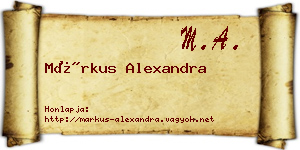 Márkus Alexandra névjegykártya
